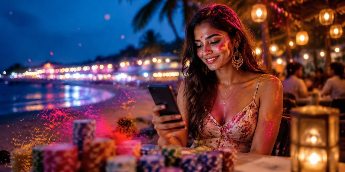Festive Teen Patti betting during Holi celebrations